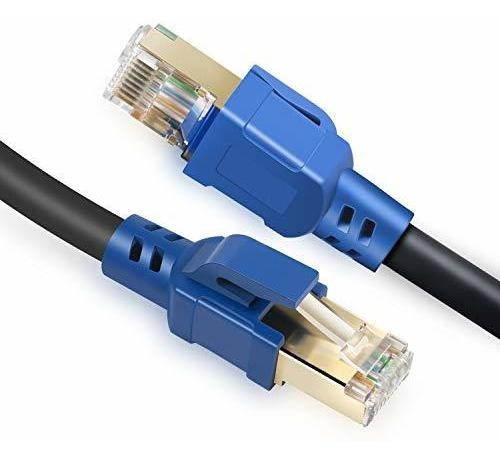 Cable De Red Ethernet Cat 8 De 10 Pies Sstp Alta Velocidad