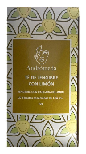 Te Andromeda De Jengibre Con Limon X 20 Saquitos