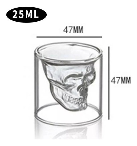 Gcc Copas De Cristal Calavera Halloween Vasos Vino Tequila