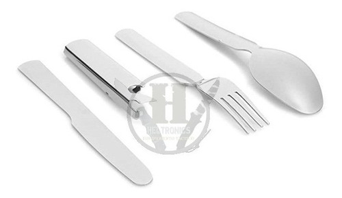 Set Cubiertos Camping Cuchillo Tenedor Asado Comida Cuchara