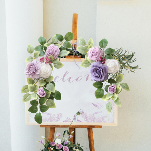 2x Arco De Boda Con Flores Para Esquinas, Estilo F
