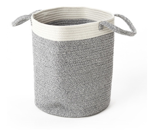 Imagen 1 de 10 de Canasto Tejido Mediano Multiuso Nórdico Deco Laundry Pp