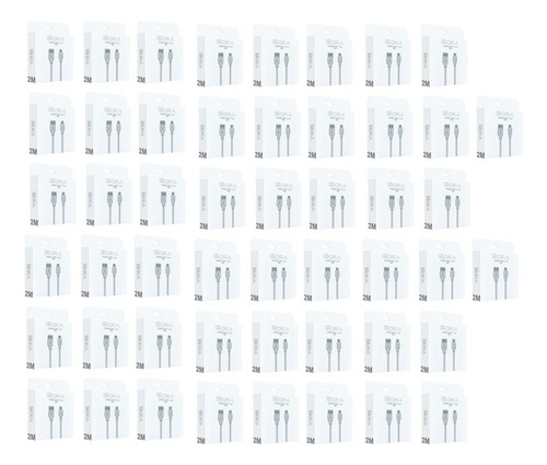 50 Cables Usb A Ip 2 Metros Rudo Carga Rápida 1hora Mayoreo