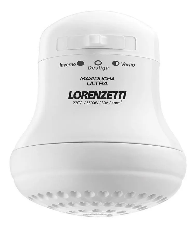 Chuveiro elétrico de parede Lorenzetti Maxi Ducha Ultra branco 3.2kW 220 V