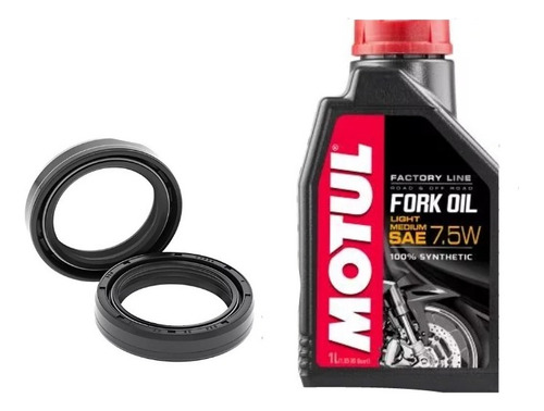 Kit Revisão Motul Fork Oil 7.5w Retentores Athena 43x55