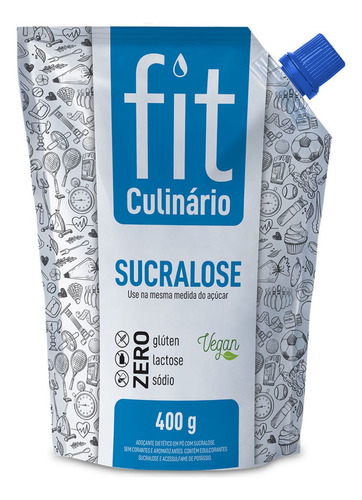 Fit Adoçante Culinário Sucralose 400g Cozinha Forno E Fogão