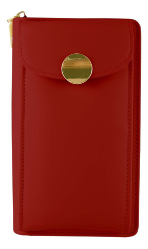 Bolsa Para Dama Crossbody Juvenil Elegante Porta Celular Mp- Color Rojo - Rd Mxw-03