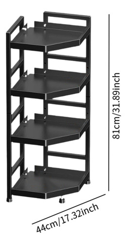 Rack De Estante De Esquina De 4 Niveles, Organizador De