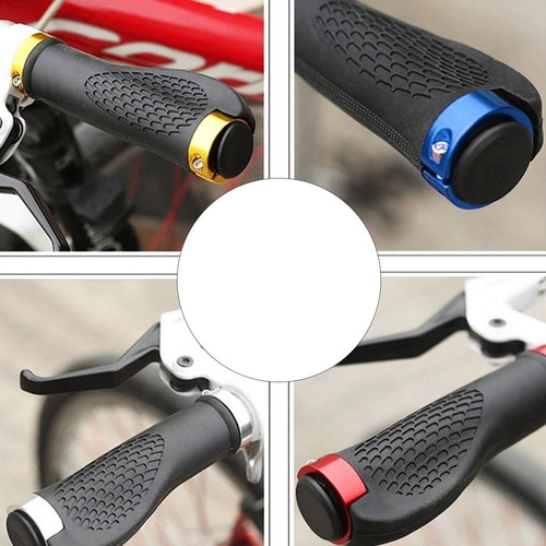 Mangos De Bicicleta Cómodos Grips Ergonómicos Color Negro