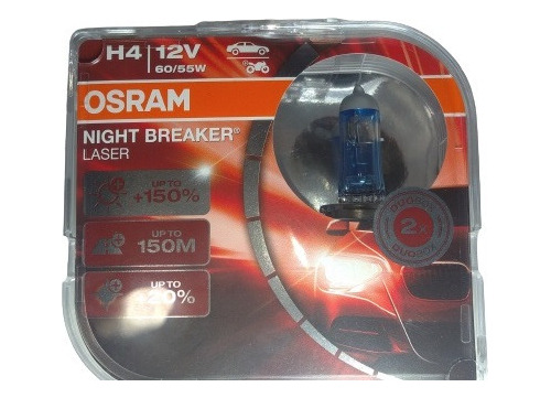 Bombillo Osram H4 Night Breaker Laser Original 150metros