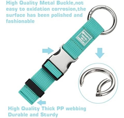 2pcs Heavy Duty Agregar Una Bolsa Correa Para Equipaje Pinza