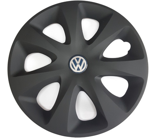 Juego 4 Tazas Rueda Vw Gol Gacel Senda Negra Mate Rodado 13