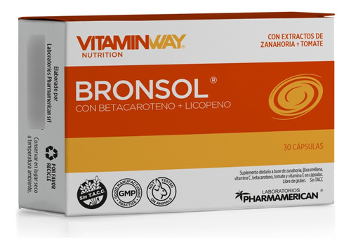 Bronsol Carotenos Bronceado Rapido Y Duradero Vitamin Way