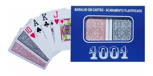 Jogo de Baralho 1001 Plástico Naipe Grande Copag