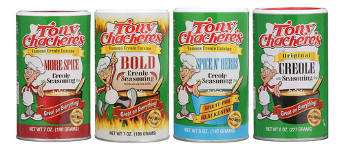 Mezclas De Condimentos Tony Chachere, Paquete Variado, 4 Uni