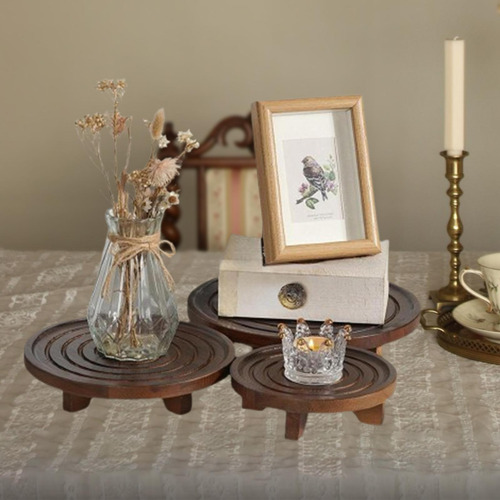 3x Soporte De Plantas De Madera Soporte De Bote De Flores