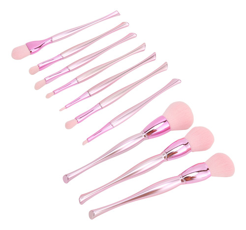 Set De 10 Brochas Para Colorete, Corrector Facial Profesiona