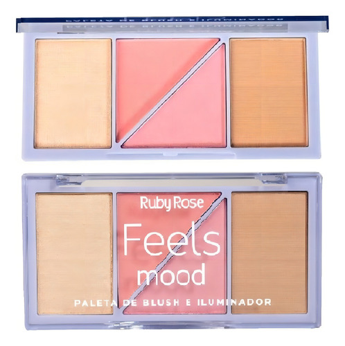 Ruby Rose feels mood paleta iluminador e blush