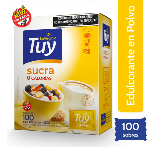 Tuy Edulcorante En Polvo Sucra Equilibrado X 100 Sobres