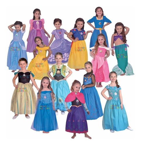 Disfraz Disney Princesas Sofia Rapunzel Frozen Minnie Luz