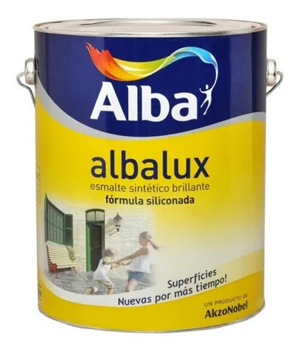 Imagen 1 de 5 de Esmalte Sintético Brillante Negro X 4 Lts - Albalux Pinturas