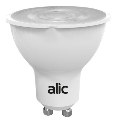 Lampara Dicroica Gu10 Dimerizable 7w Luz Calida Alic Color de la luz Blanco cálido