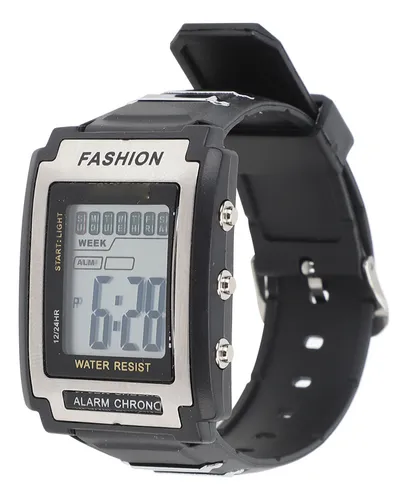 Reloj digital rectangular sale