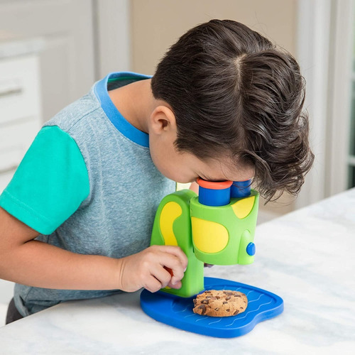 Primero Microscopio Para Niños Niñas Con Luz Led Steam
