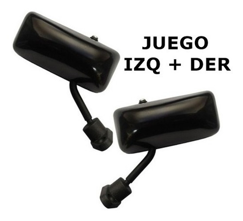 Juego Espejos Tipo Tc Negro Fiat 600 128 147 Envio Gratis