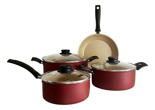 Set De Cocina Batería Ollas+sarten Antiad. 7pz Tramontina