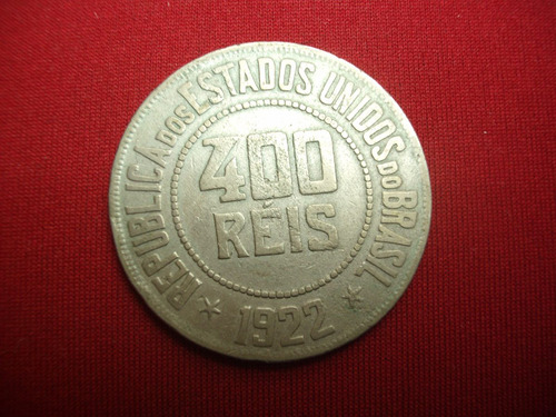 Antiga Moeda De 400 Réis 1922 - V112 - L165