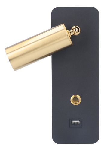 Llave Led De Pared Para Mesita De Noche Con Carga Usb Minima