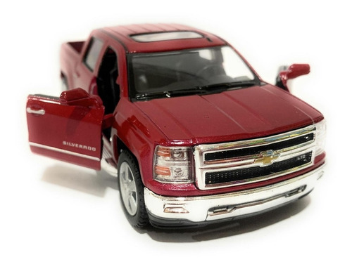 2014 Chevrolet Silverado Rojo Kt5381 Kinsmart 12cm