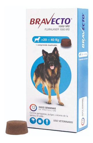 Bravecto Antipulgas 20 A 40 Kg