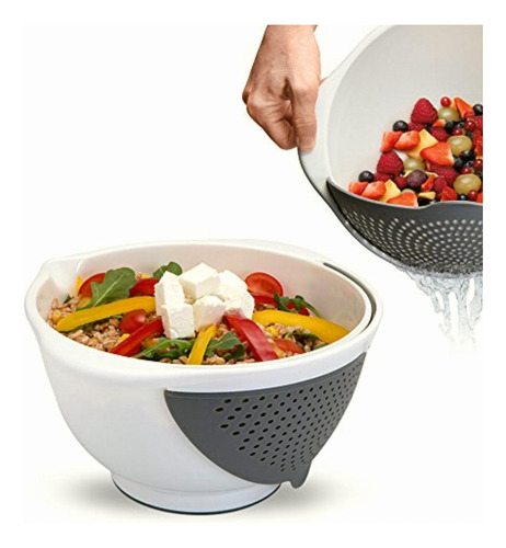 Metaltex 235112 Bowl Y Escurridor 2 En 1