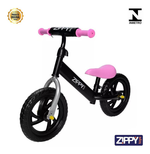 Bicicleta Sem Pedal De Equilíbrio Infantil Aro 12 Bike Rosa