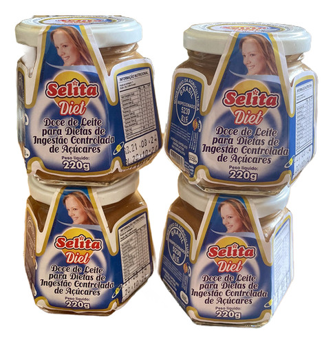 Doce De Leite Zero Açúcar Selita 220g Kit Com 4 Unidades