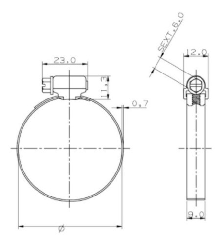 Kit Com 10 Abraçadeiras Rosca S/ Fim 22 X 32 X 9 Mm Cor Cinza