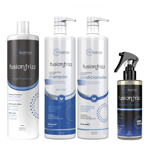 Fusion Frizz Shampoo + Cond + Mir Recovery + Progressiva Org
