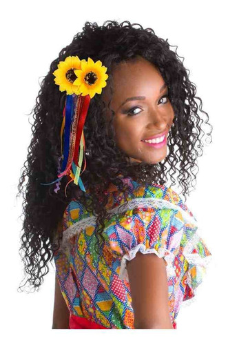 Tic Tac Festa Junina Mini Girassol E Fitas Presilha
