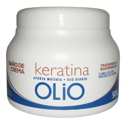 Baño De Crema Keratina Reparador Antifrizz Olio X 500gr