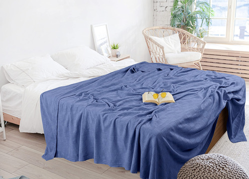 Colcha Utopia Wedgewood, 100% Algodón, Tamaño King