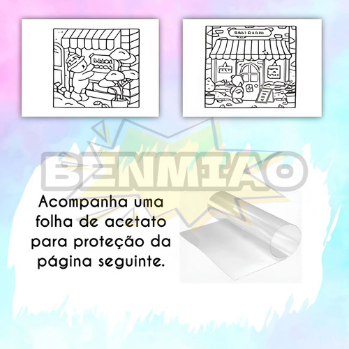 Kit Livro Bobbie Goods Rosa Caneta Marcadora 36 Cores