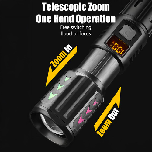 Lanterna Tática Led De 2 Unidades Com Lanterna De Zoom De Il