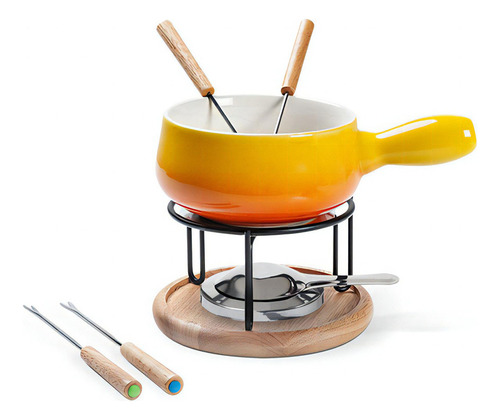 Conjunto Para Fondue 9 Peças Amarelo Brinox 1256/108