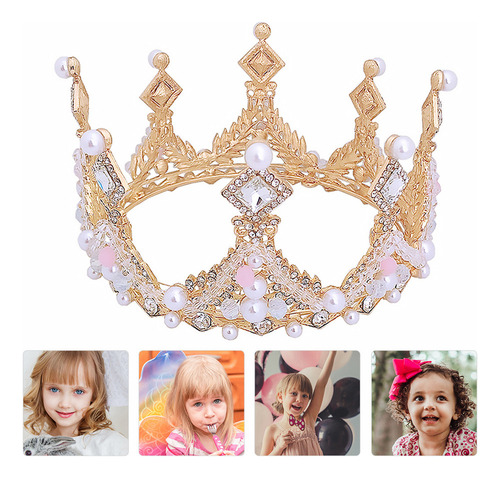 Diadema Redonda Para Niñas Con Forma De Corona Infantil