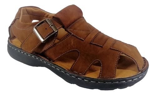 Imagen 4 de 4 de Sandalias De Cuero Para Hombre Ch2021c Brown