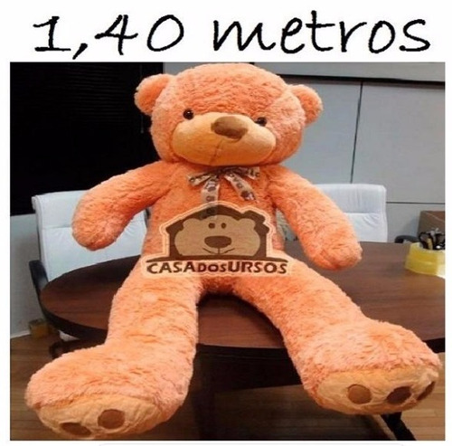 Urso Gigante Caramelo Grande 1,40 Mts 140cm - Casa Dos Ursos