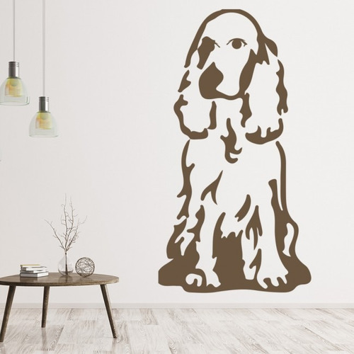 Vinilo Pared Perro Cocker Spaniel 58x73cms Varios Diseños