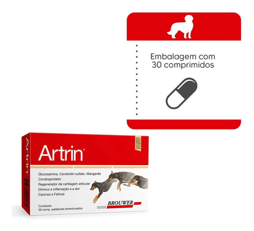 Artrin Condroprotetor Regenerador Articular Para Cães Gatos